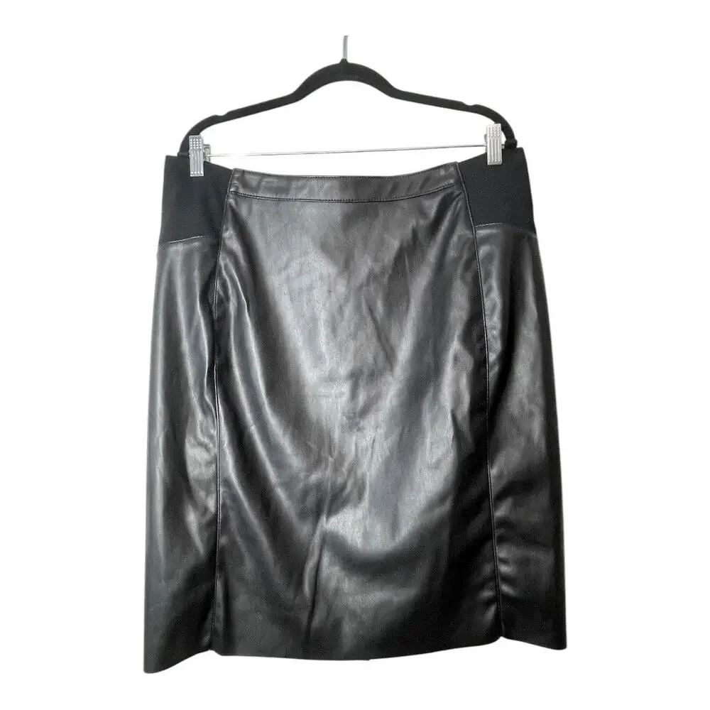 Vera Moda Stitch Fix Vegan Leather Pencil Skirt Pomona Sz 14 Matrix
